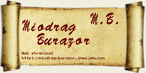Miodrag Burazor vizit kartica